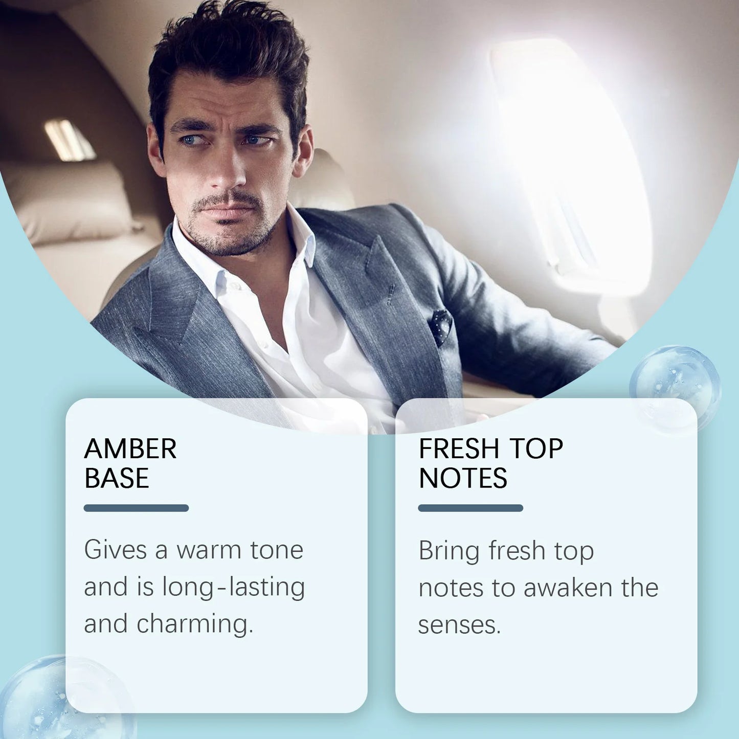 Men's Flirting Perfume Mist, Long Lasting Fragrance, Bergamot Amber wood Perfume, 50mi Cologne