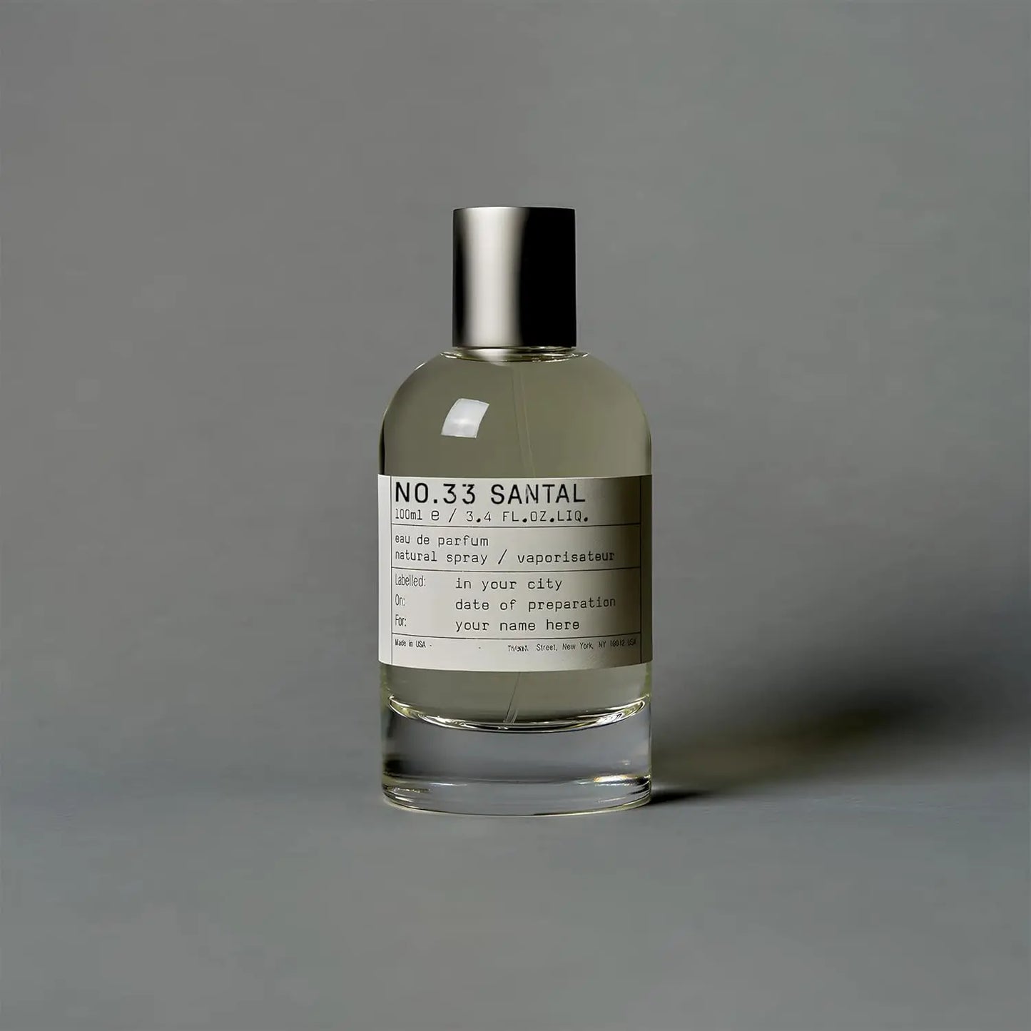 No.33 SANTAL Parfum Spray 3.4oz/100ml Unisex – Signature Sandalwood Scent for Everyday Sophistication