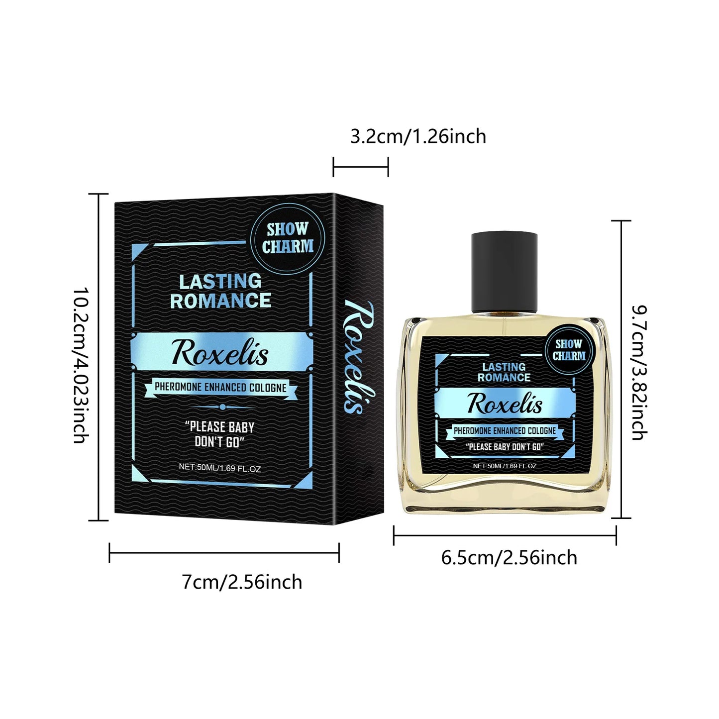 Men's Flirting Perfume Mist, Long Lasting Fragrance, Bergamot Amber wood Perfume, 50mi Cologne