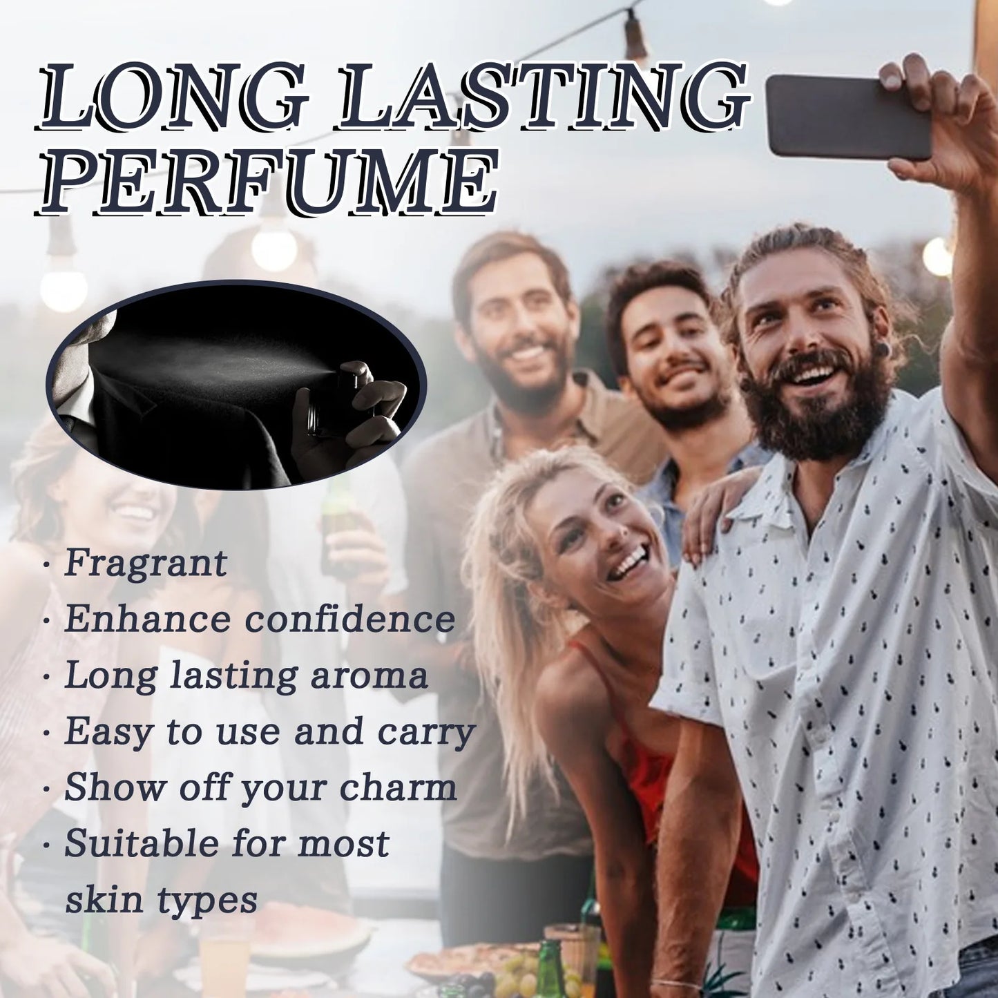 Men's Body Cologne, Perfume, Refreshing, Relaxing Pheromone Fragrance, Dating Gentlemen Scent