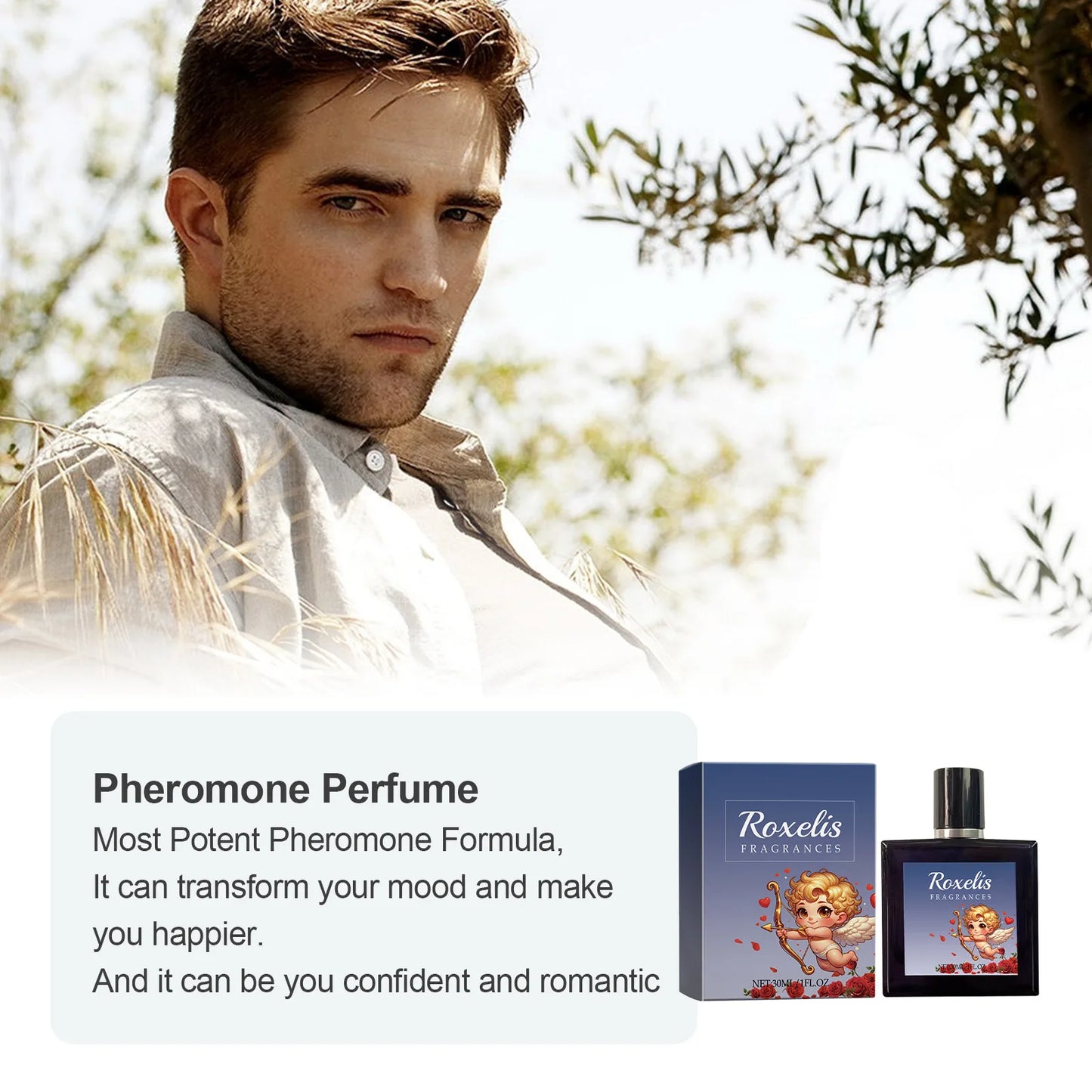 Men's Body Cologne, Perfume, Refreshing, Relaxing Pheromone Fragrance, Dating Gentlemen Scent