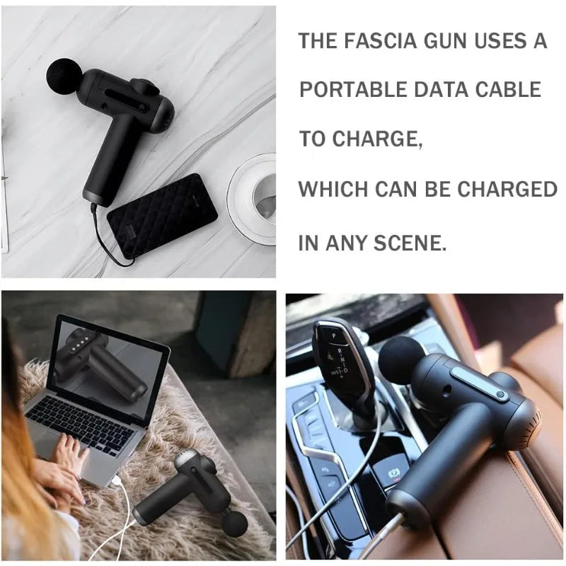 Massage Gun Pocket Fascia Gun Electric 20 Speed Handheld Muscle Percussion Massager