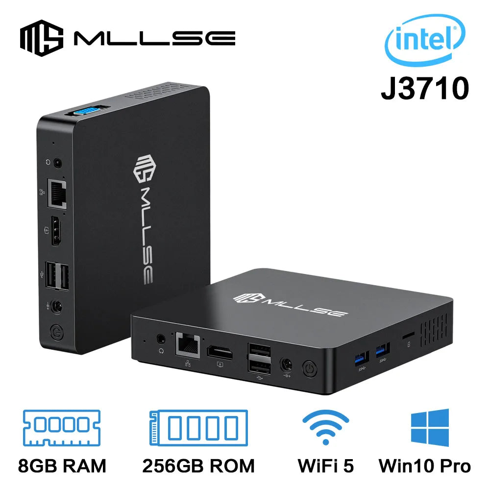 M2 Pro Mini PC Powerful 8GB RAM, 256GB SSD, Intel J3710, Windows 10 - Compact, Business & Gaming