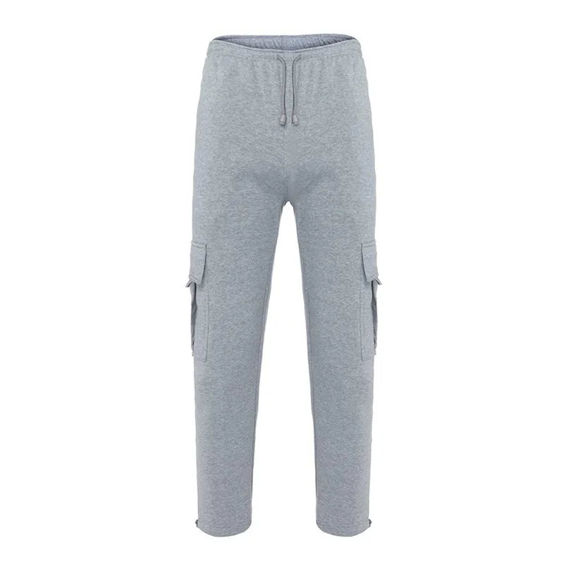 Mens Cargo Pants Elastic Waist, Outdoor and Athletic Sweatpants