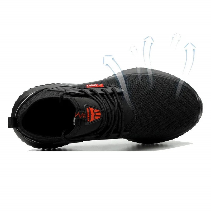 Mens Anti-Puncture, Anti-Destructible Steel Toe,Breathable Work Boots