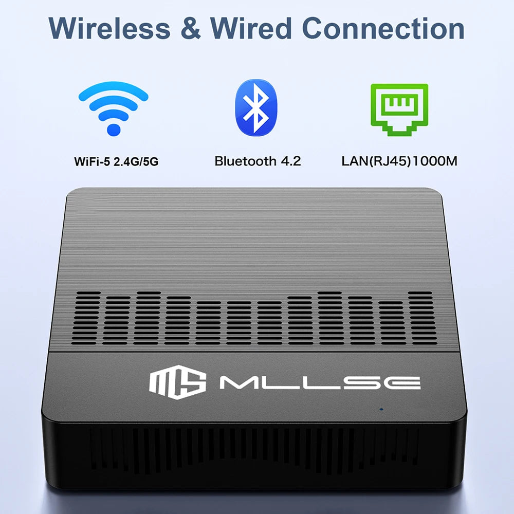 M2 Air Mini PC Intel Celeron N4000 CPU Windows 11, 6GB RAM 128GB ROM, Dual-Band WiFi, Portable Mini Computer