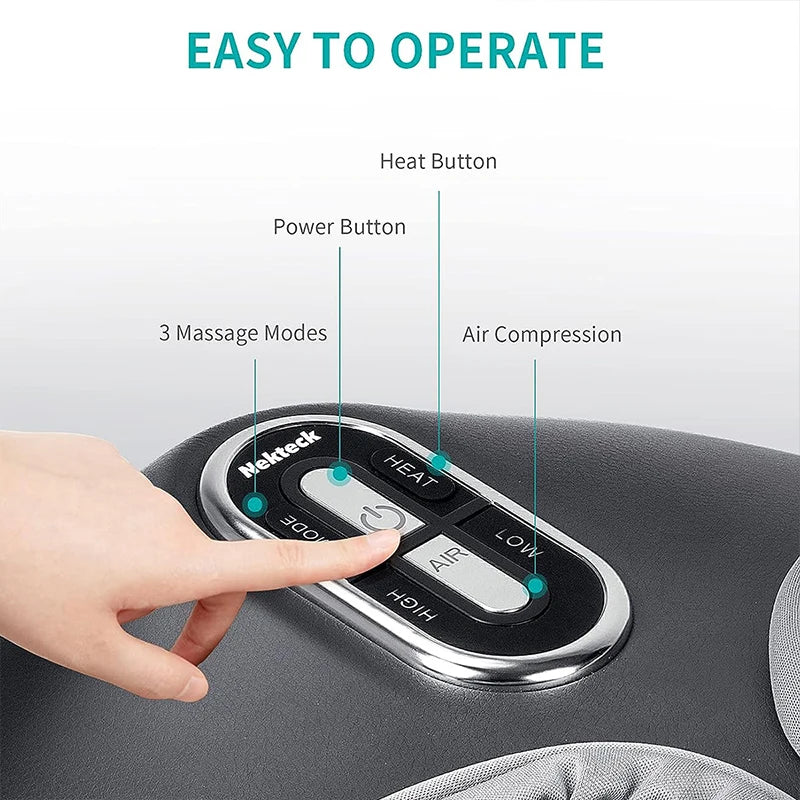 Electric Foot Massage, Heating Therapy, Roller Muscle Relaxation