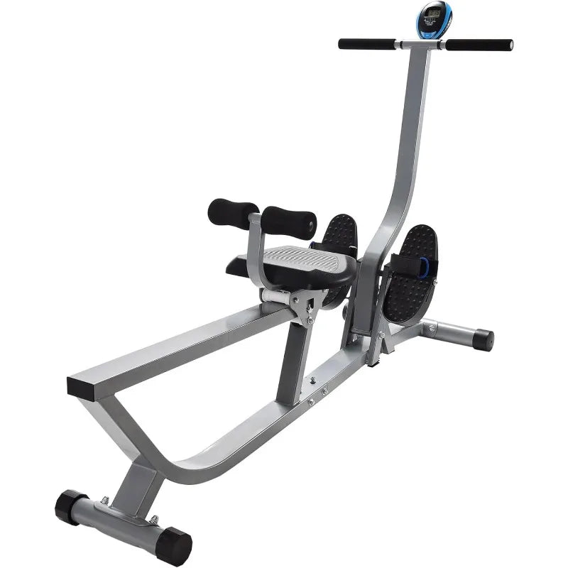 Hydraulic Rower Machine with Smart App, Adjustable Resistance for Home Gym Fitness