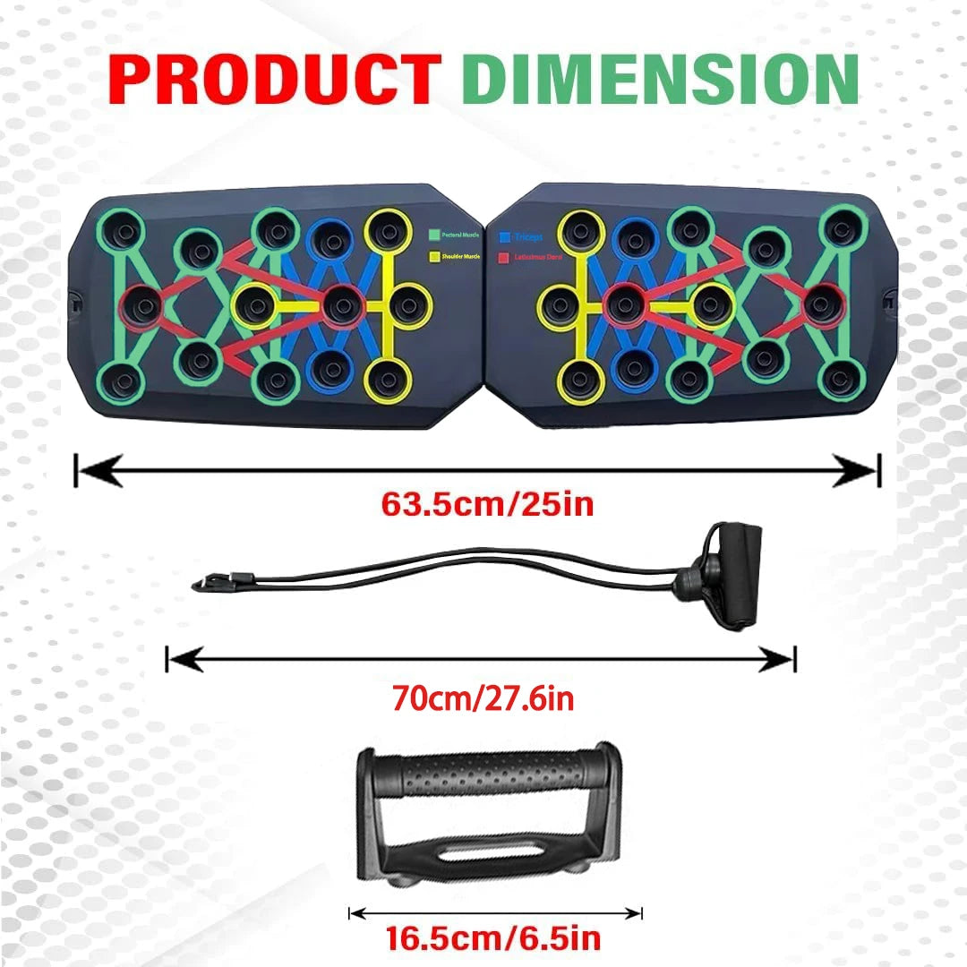 Multifunctional, Foldable, Push up Board/Bar for Chest Abdomen, Arms, Back Training