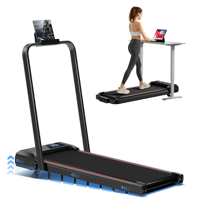 Lightweight, Incline Walking Treadmill, LED Display, Diamond Belt, Fits Under Desk, for Home/Office