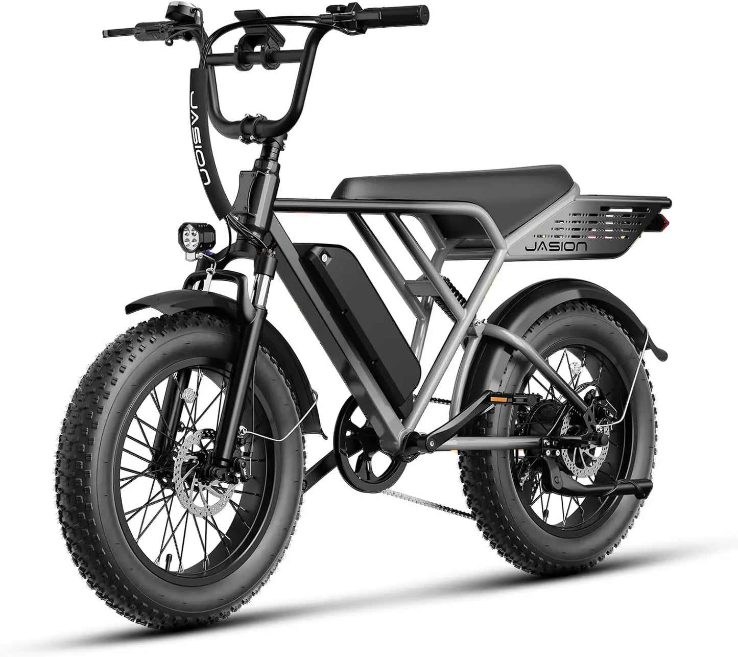 Adult Electric Bike, 1200W Peak Upgrade Motor, Full Suspension, All Terrain, 26" Fat Tires, Certified