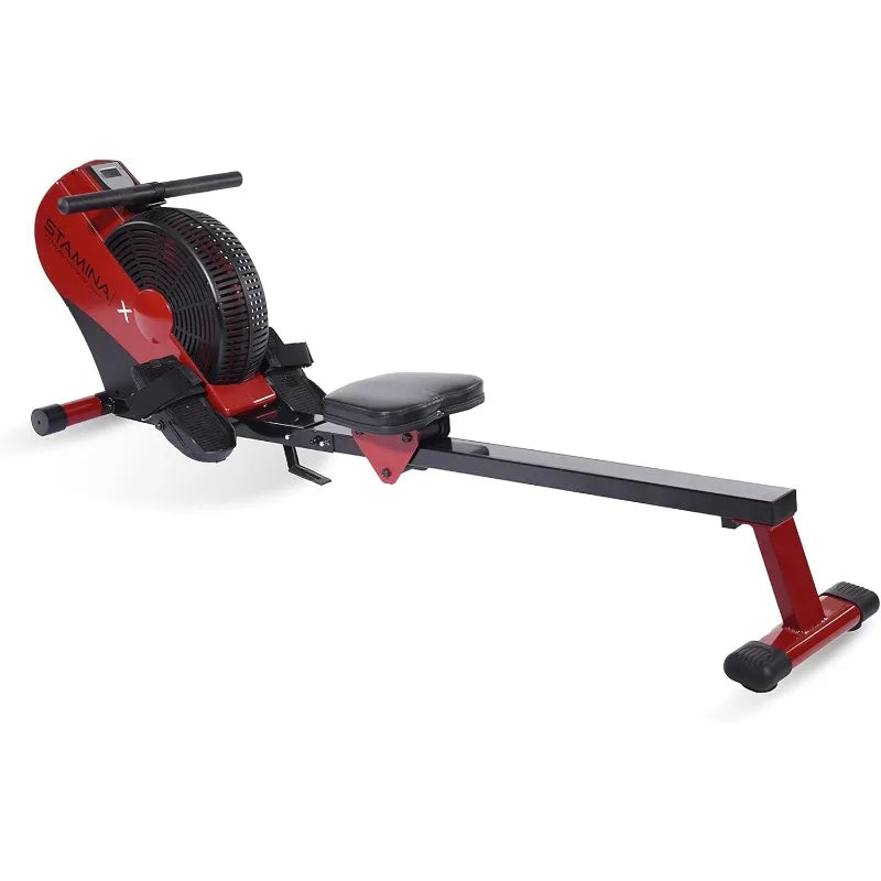 Stamina ATS Air Rower Machine with Smart Workout App - Foldable Rowing Machine with Dynamic Air Resistance