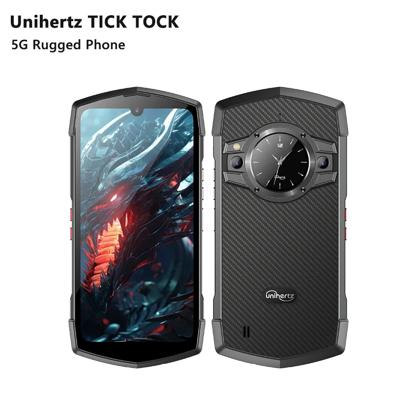 5G Rugged Smartphone Android ,128GB 48MP Camera, Cellphone 6000mAh with Dual-Screen,Waterproof