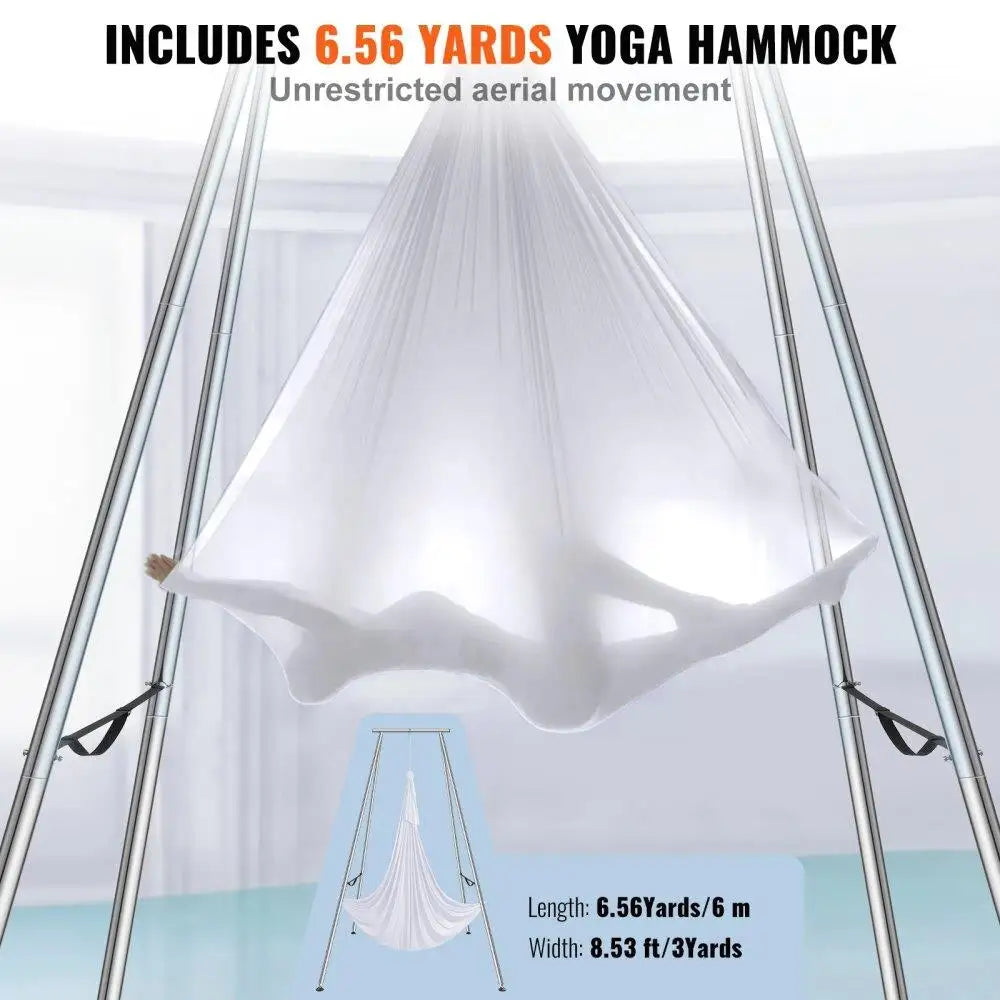 Professional Swing Stand, 6.6 Yds Aerial Hammock, Load Capacity, 551.15 lbs, Indoor 9.6ft High Frame Indoor