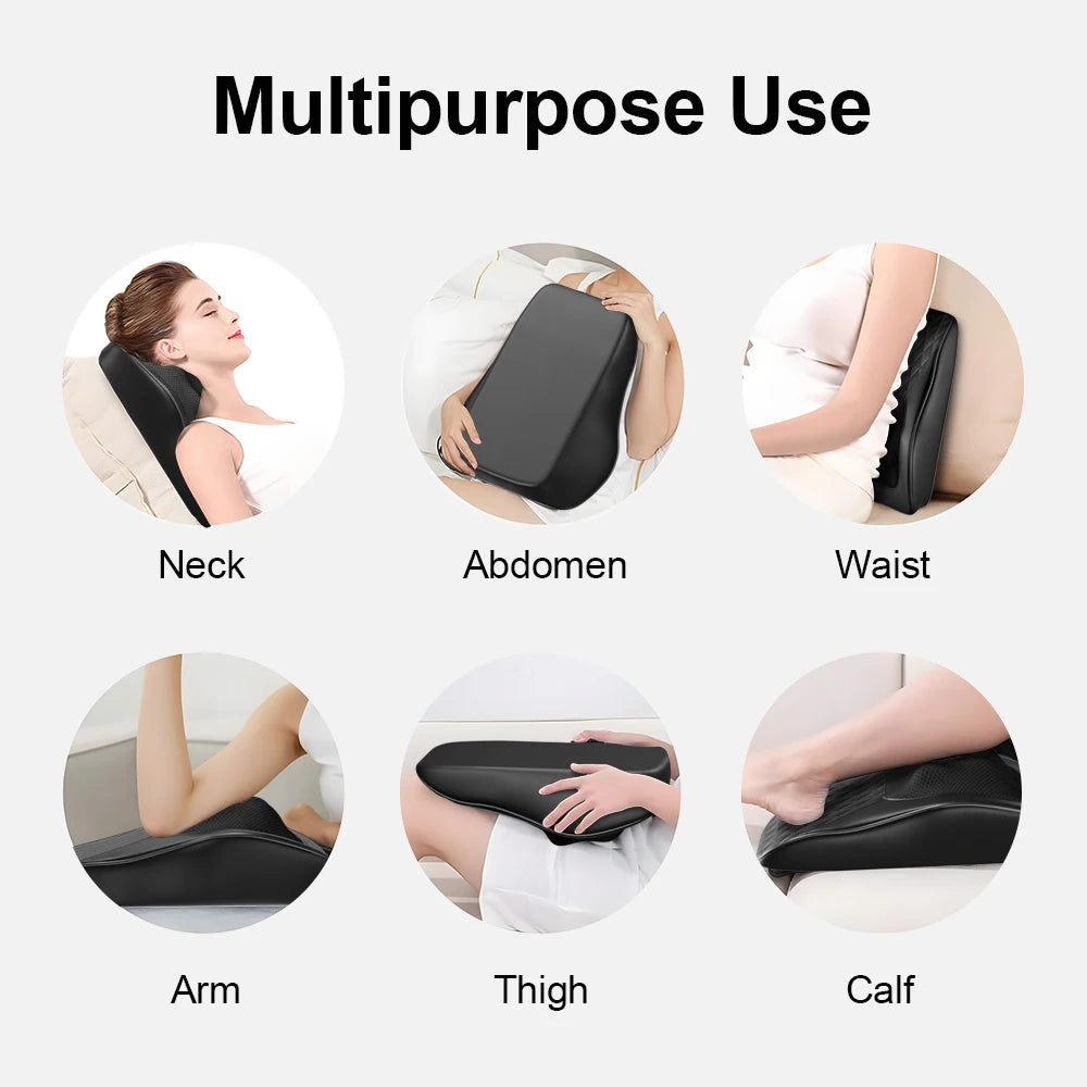 Pillow Neck Massager, 3 Speed Adjustment Vibrating Heating Massage Machine, Used To Relax Shoulder, Neck, And Back Muscle