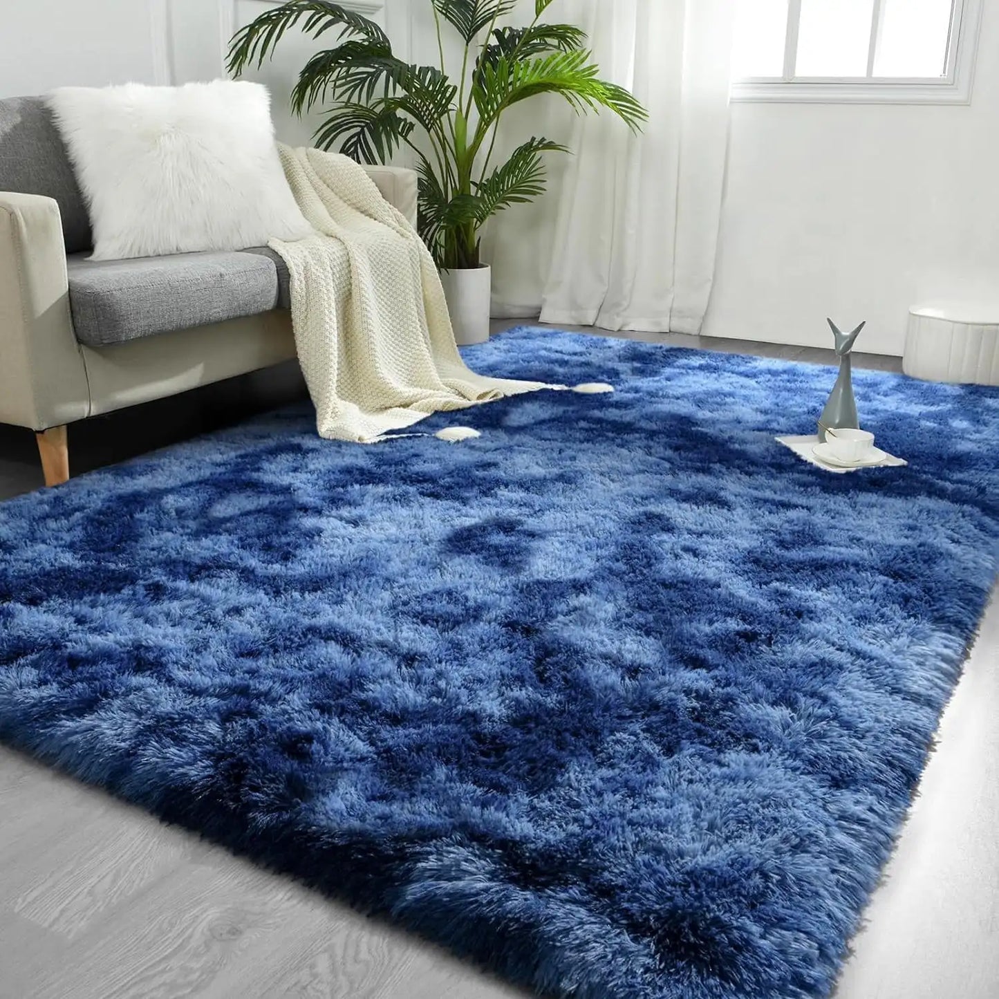 Plush, Super Soft Velvet Rug, Shaggy for Bedroom, Living Room, Kids Room