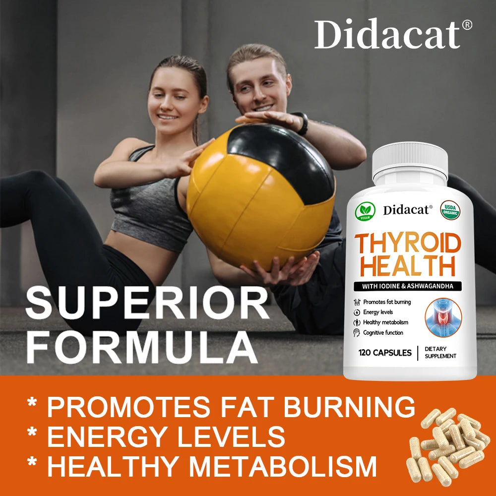 Thyroid Support Vegetarian Capsules Healthy Energy Levels Cognitive Function