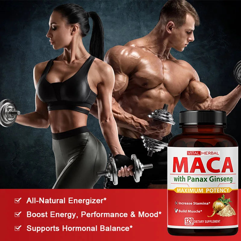 Sports Supplement - Contains Maca, Burn Fat, Boost Strength, Energy, Performance and Muscle Mass