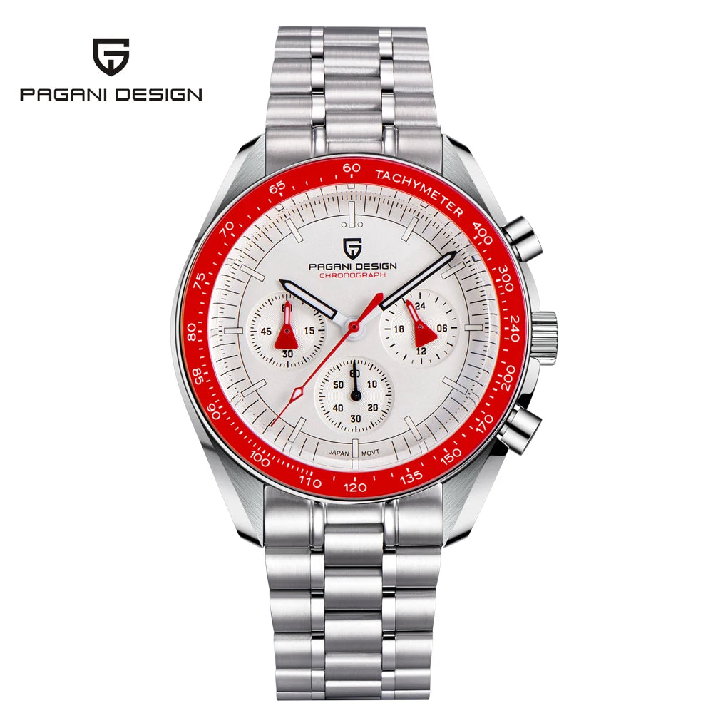 Sport Panda Mens Watch, Quartz Chronograph, Luxury Business Watch, Mechanical Automatic Waterproof Sapphire Mirror