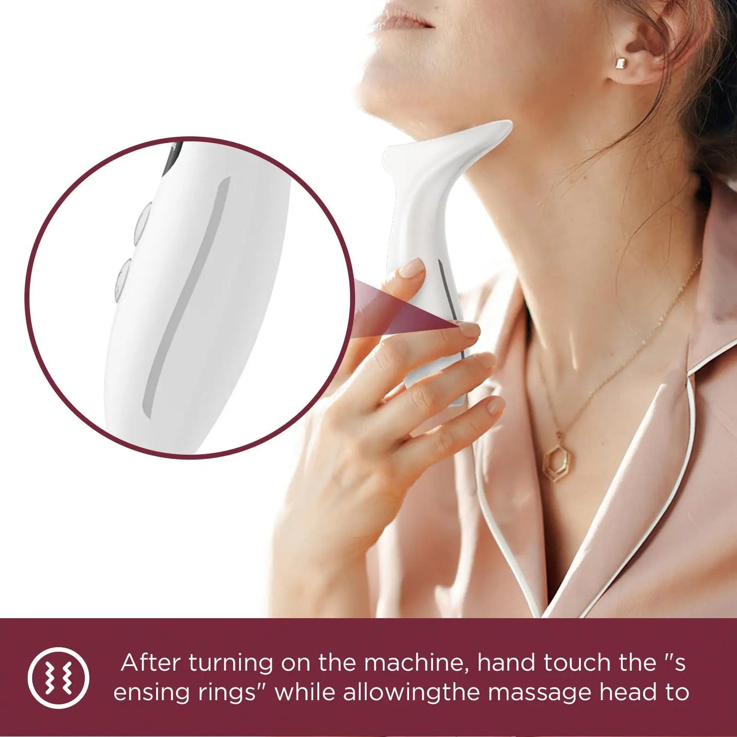 Neck Facial Massager Neck Beauty Device with Gel Multi Color Massage Tightening Portable Ergonomic Face and Neck Beauty Massager