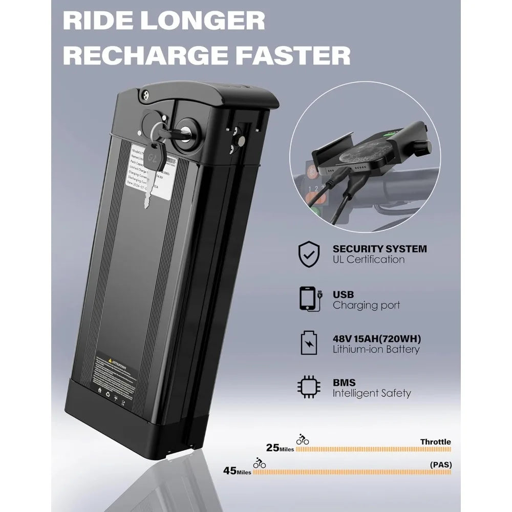 E-bike for adults, maximum 45/60 mile PAS range and 28/32MPH EBike, 16-inch folding e-bike 500W removable battery