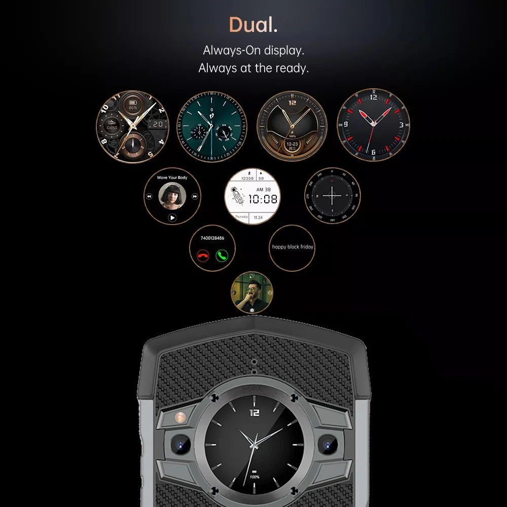 5G Rugged Smartphone Android ,128GB 48MP Camera, Cellphone 6000mAh with Dual-Screen,Waterproof