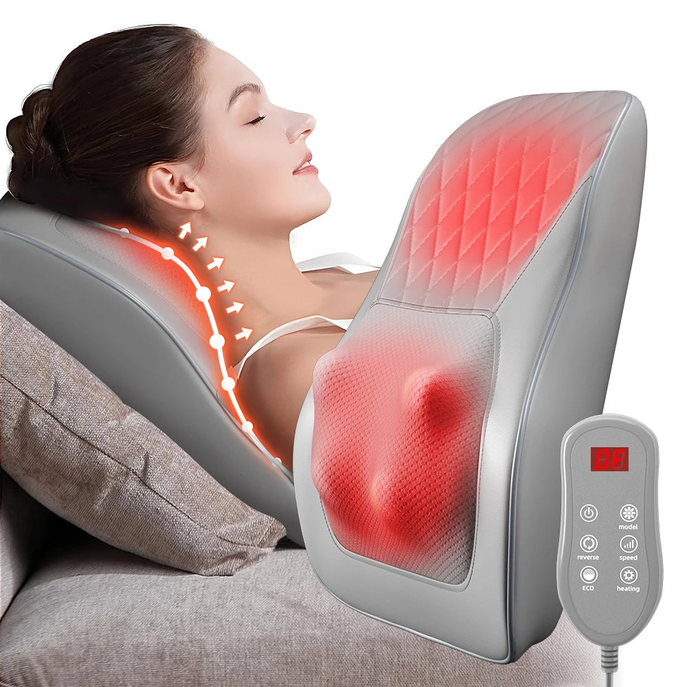 Pillow Neck Massager, 3 Speed Adjustment Vibrating Heating Massage Machine, Used To Relax Shoulder, Neck, And Back Muscle