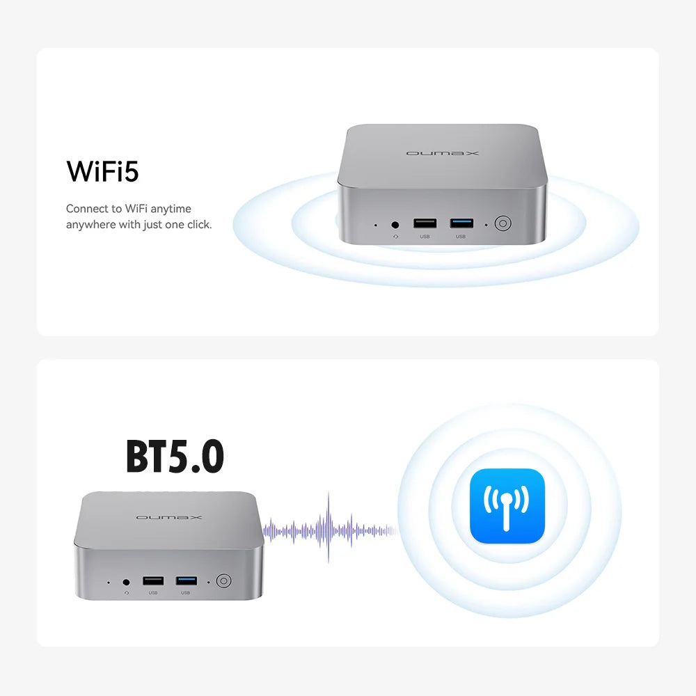 Intel N100 16GB 500GB MINI PC, Intel N95 8GB 256GB SSD WIFI 5 BT 5.0 Desktop MINI Computer