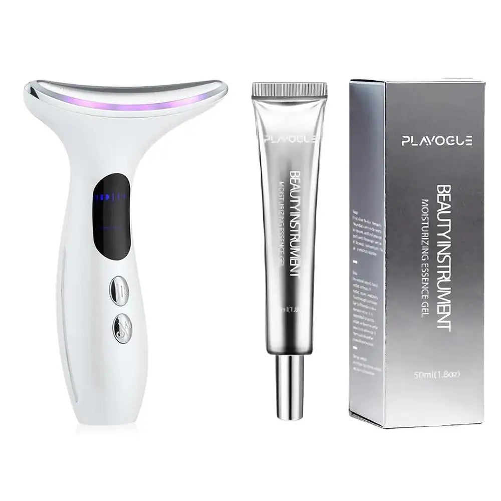 Neck Facial Massager Neck Beauty Device with Gel Multi Color Massage Tightening Portable Ergonomic Face and Neck Beauty Massager