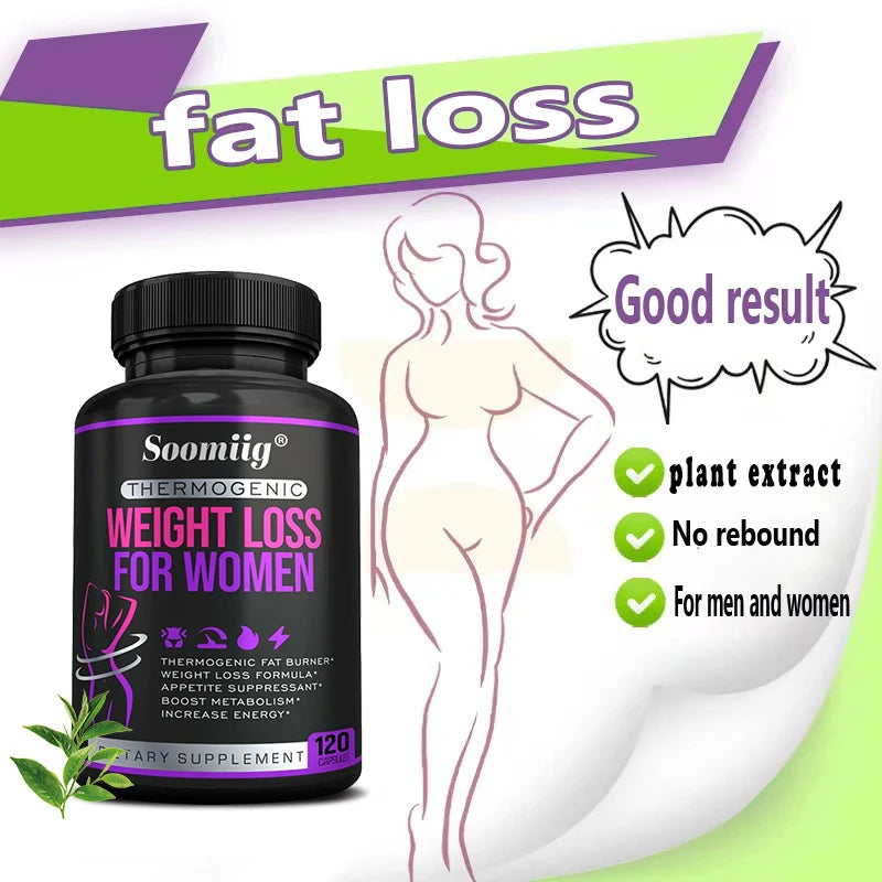 Thermogenic Fat Burner - Natural Appetite Suppressant, Immunity and Metabolism Booster, Weight Management, Immunity,120 Capsules