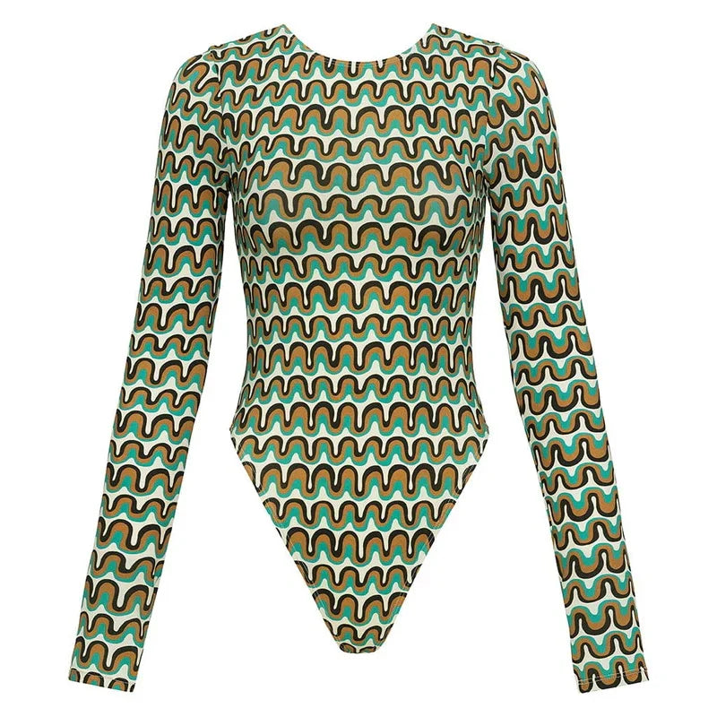Womens Long Sleeve Zipper, Wrap Around Skirt, Surfing Swimwear