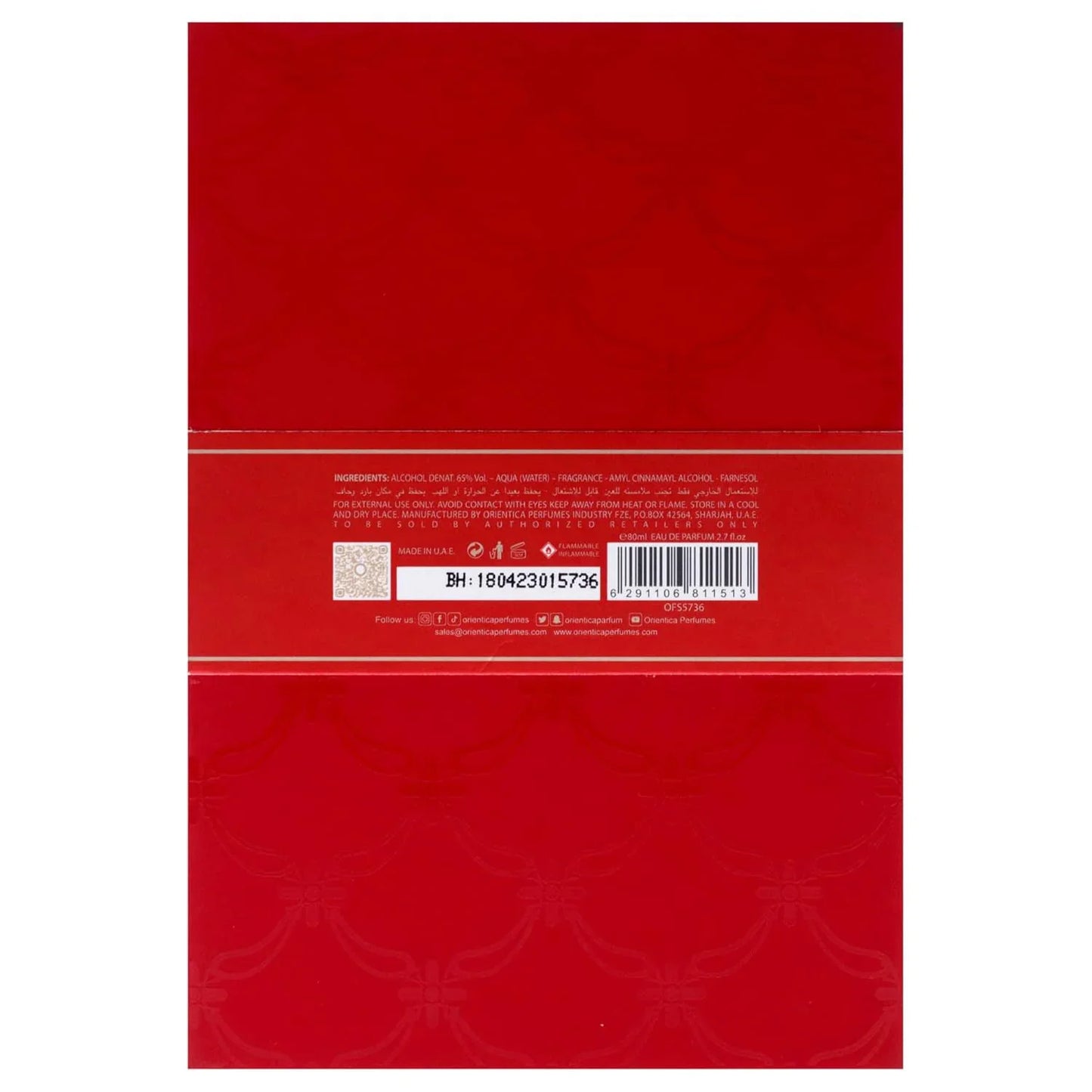 Amber Rouge EAU de Parfum Spray, Luxurious Unisex Fragrance with Amber and Seaweed