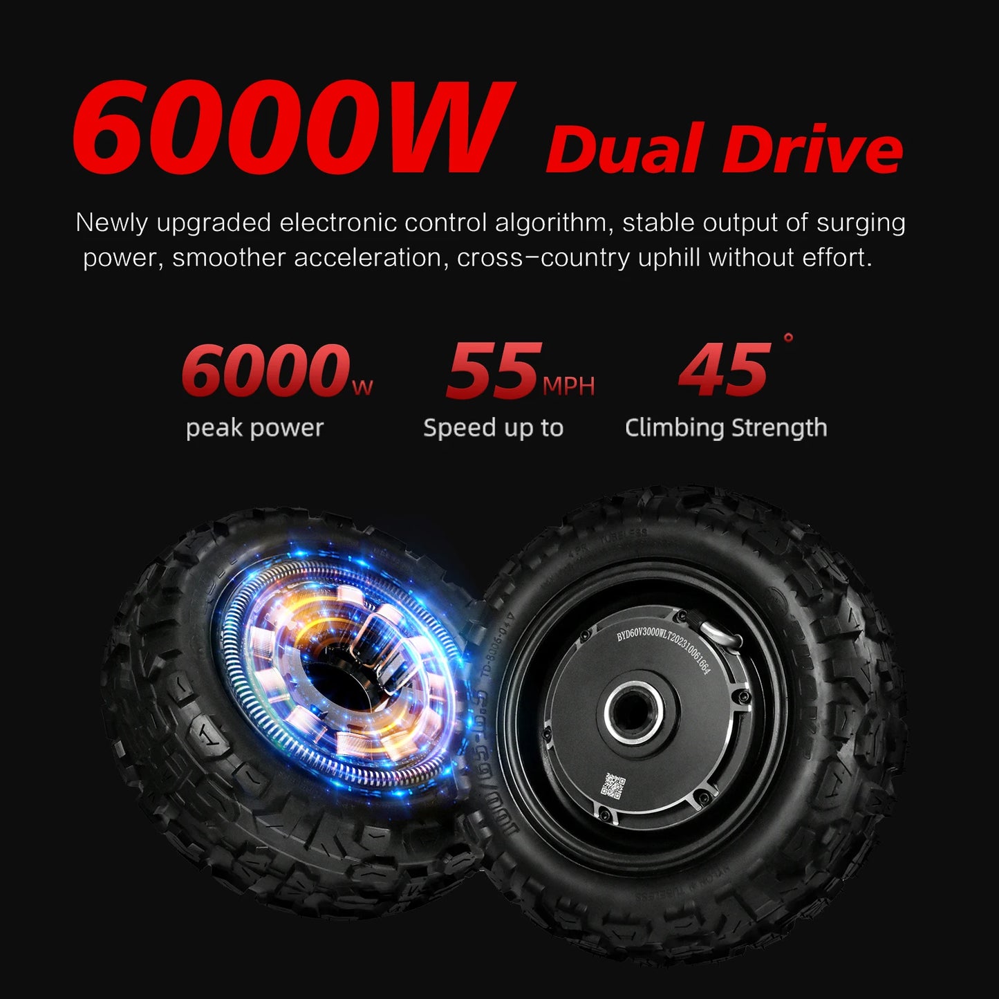 Adult 6000W, Dual Motor, Large Battery, Off Road Adult Foldable High Speed Scooter