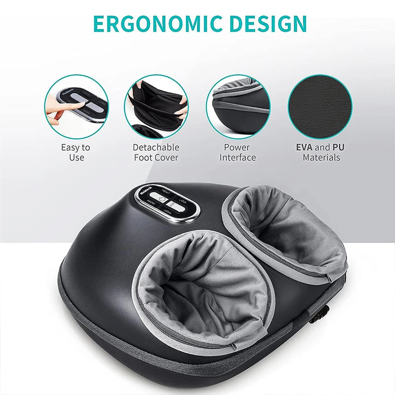 Electric Foot Massage, Heating Therapy, Roller Muscle Relaxation