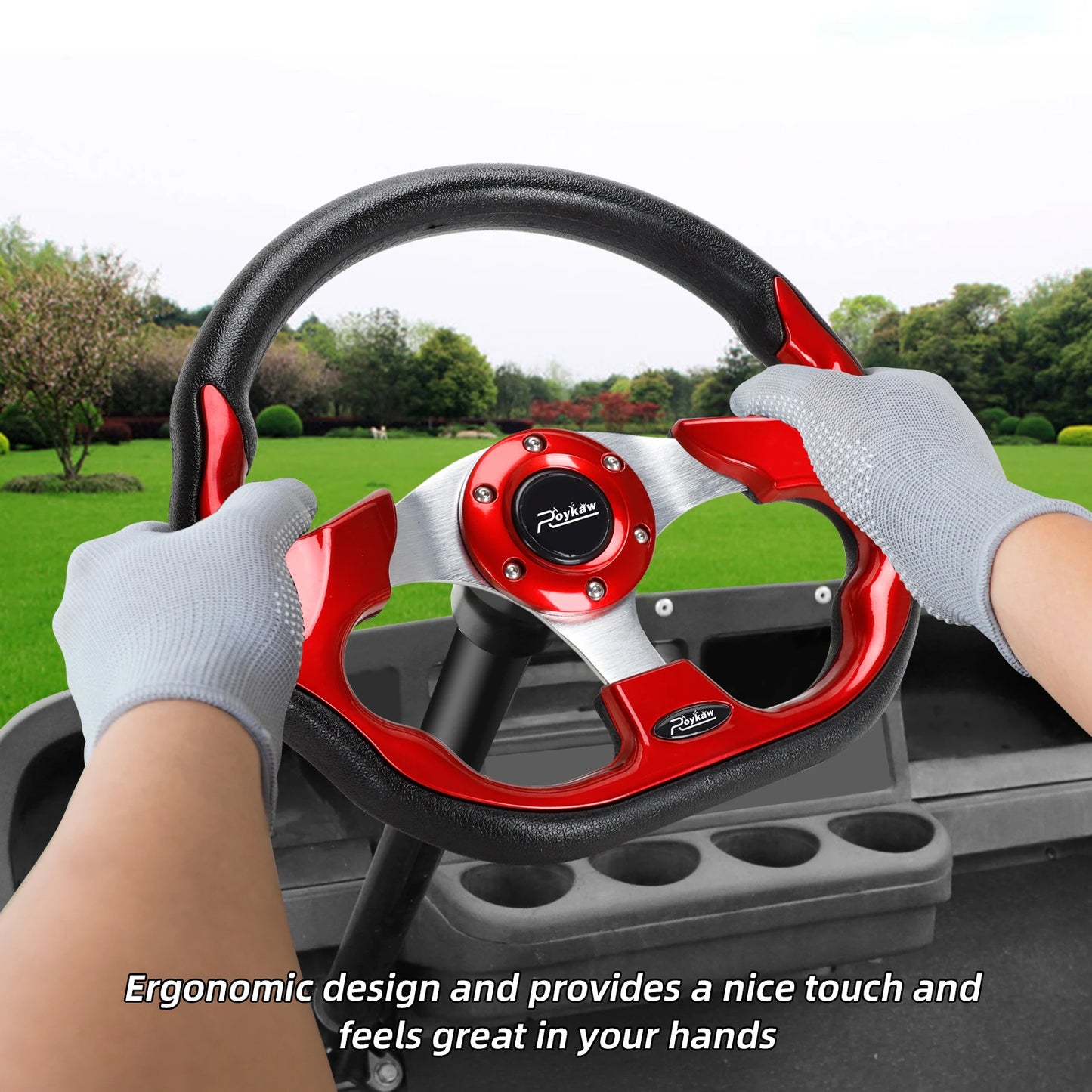 12.5 Inch, Classic Golf Cart Steering Wheel