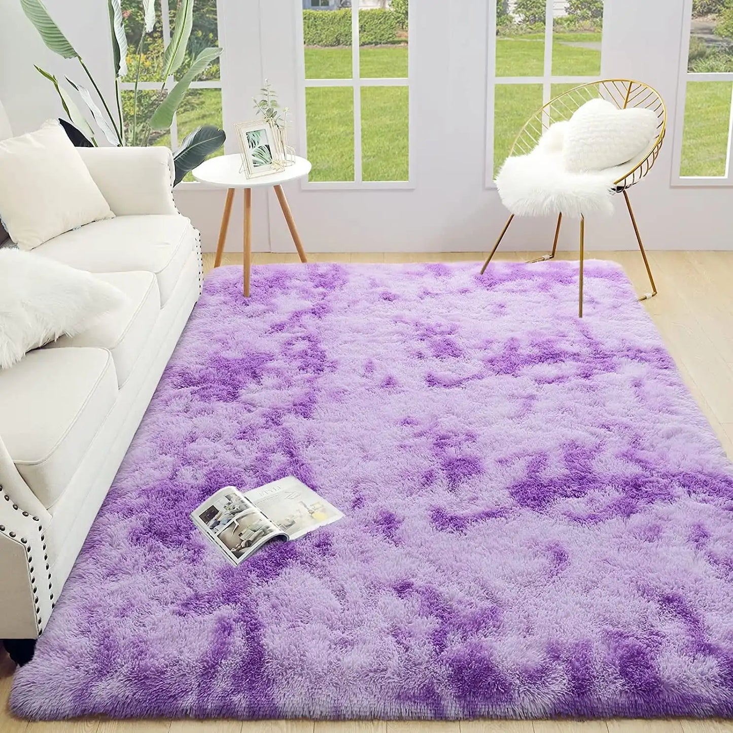 Plush, Super Soft Velvet Rug, Shaggy for Bedroom, Living Room, Kids Room