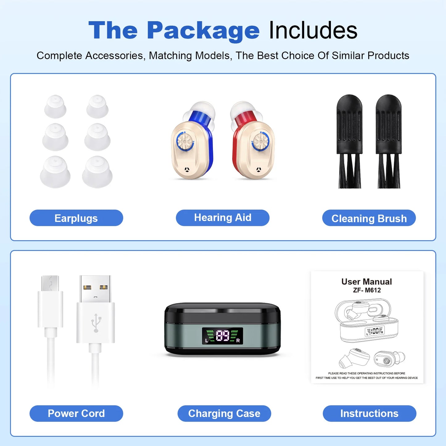 Elderly Invisible, Rechargeable Mini Amplifier Hearing Aids, for Deafness Sound Amplification