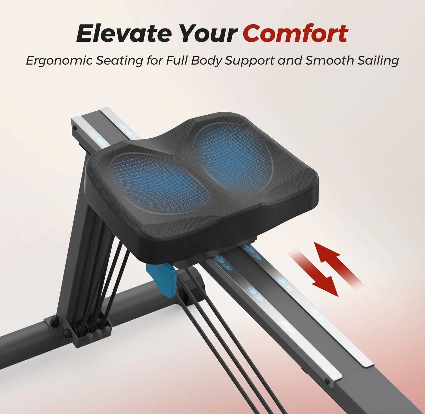 Space Saving smooth Rowing, Space Saving Rowing Experience, Quiet Operation Foot Rest, Adjustable Ergonomic Seat, Home Gym