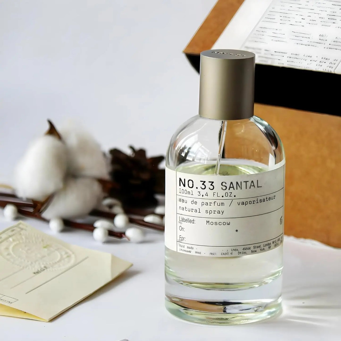 No.33 SANTAL Parfum Spray 3.4oz/100ml Unisex – Signature Sandalwood Scent for Everyday Sophistication