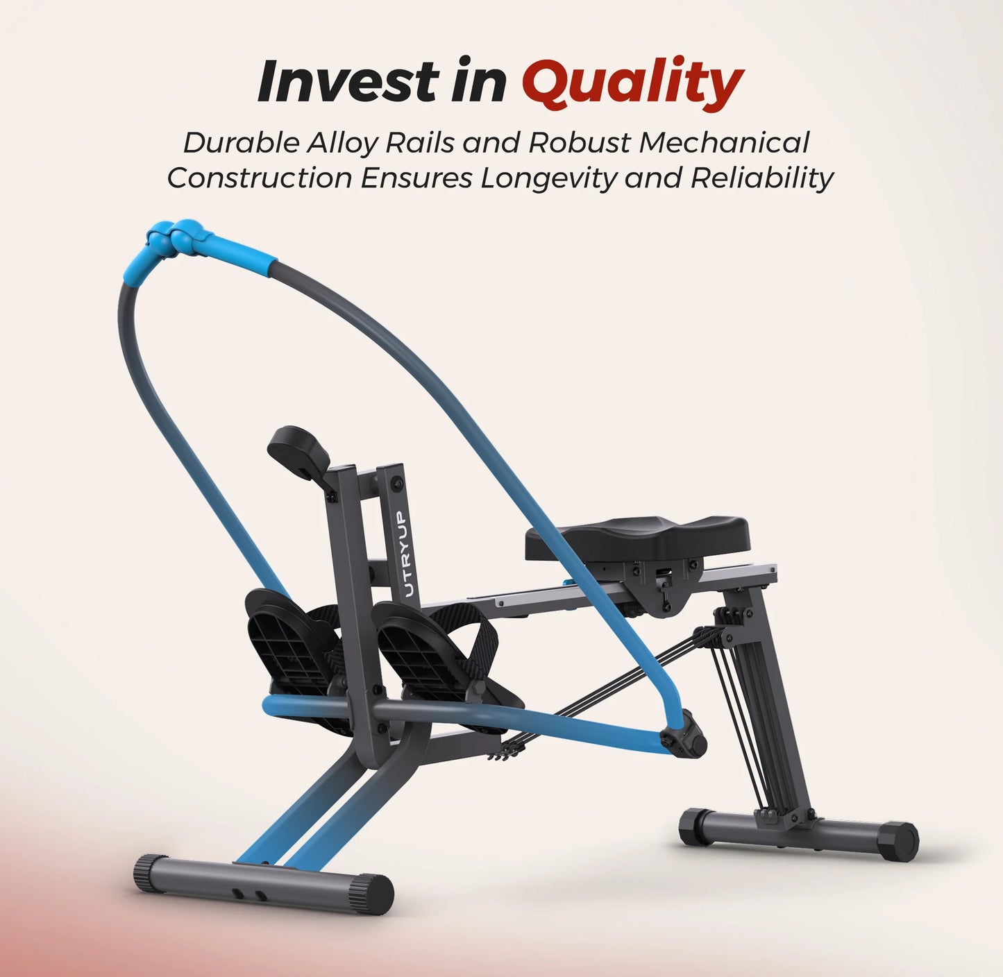 Space Saving smooth Rowing, Space Saving Rowing Experience, Quiet Operation Foot Rest, Adjustable Ergonomic Seat, Home Gym