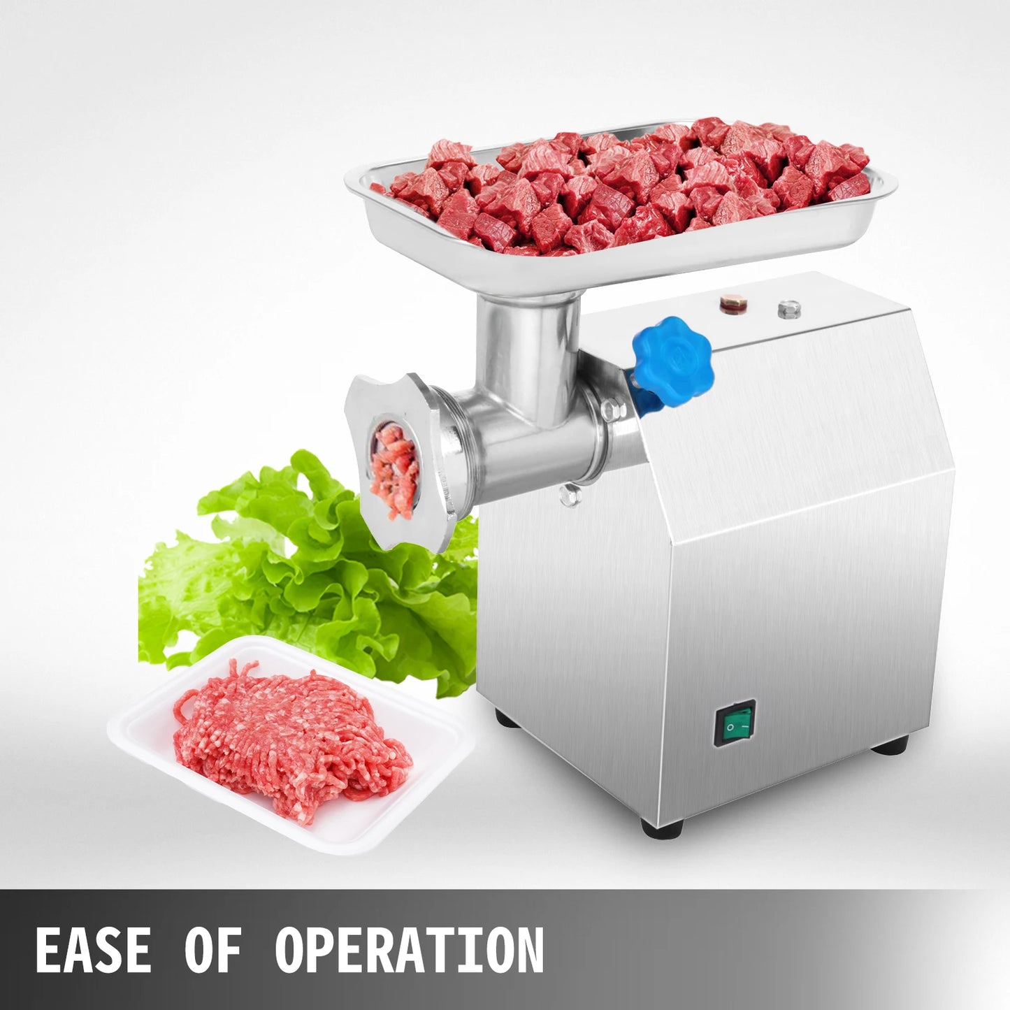 Electric Meat Grinder/Mincer, 250Lbs/hr,1100W Commercial Kitchen Chopper, Food Processor, Sausage Maker