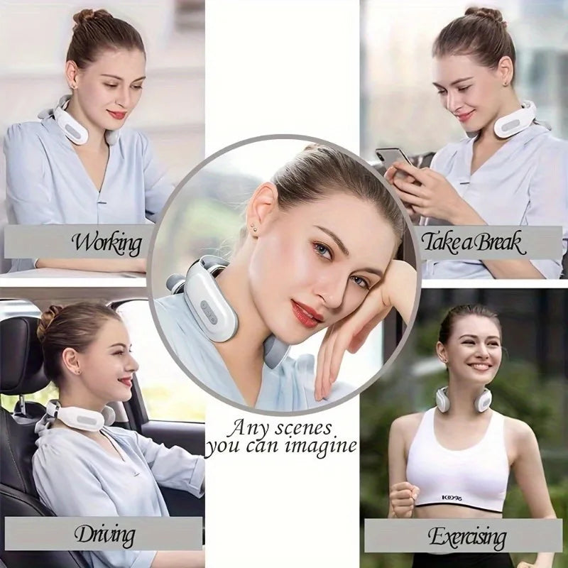 Portable Neck Massager for Neck Pain,  Massager with Heat Function, USB Charging