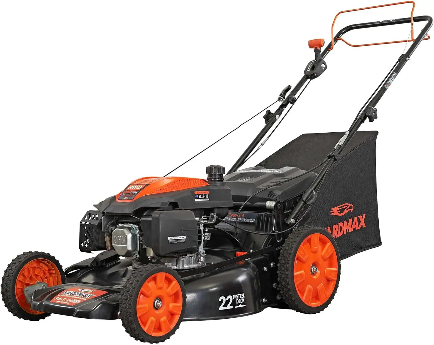 22", 201cc High Wheel , 3 in 1 Gas, Walk Behind, Self Propelled Lawn mower