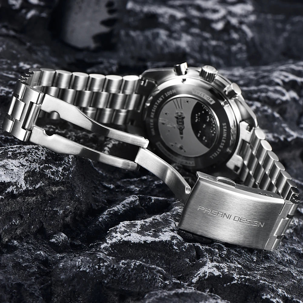 Sport Panda Mens Watch, Quartz Chronograph, Luxury Business Watch, Mechanical Automatic Waterproof Sapphire Mirror