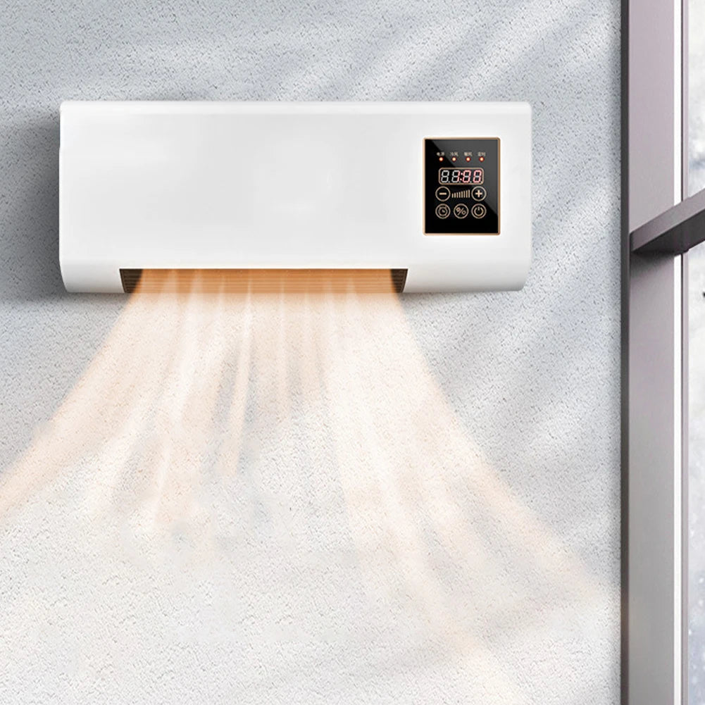 Electric Heater Air Conditioner Combo Wall Mounted Home Space Warm Room Heaters Heating and Cooling Cooler Fan For Home Office