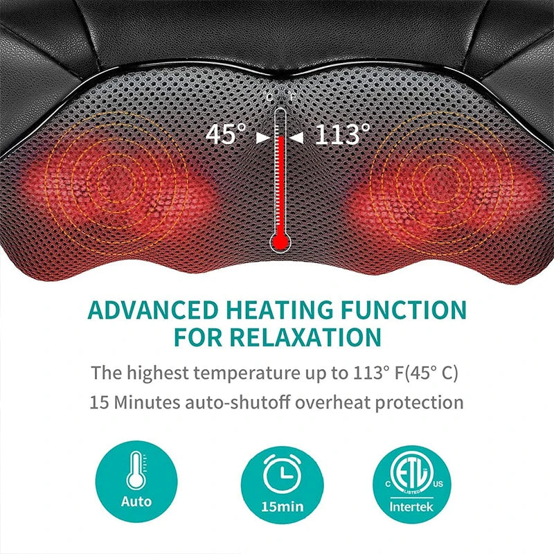 Electric Deep Tissue Kneading Neck, Shoulder Back, Leg Muscles and Full Body Massager