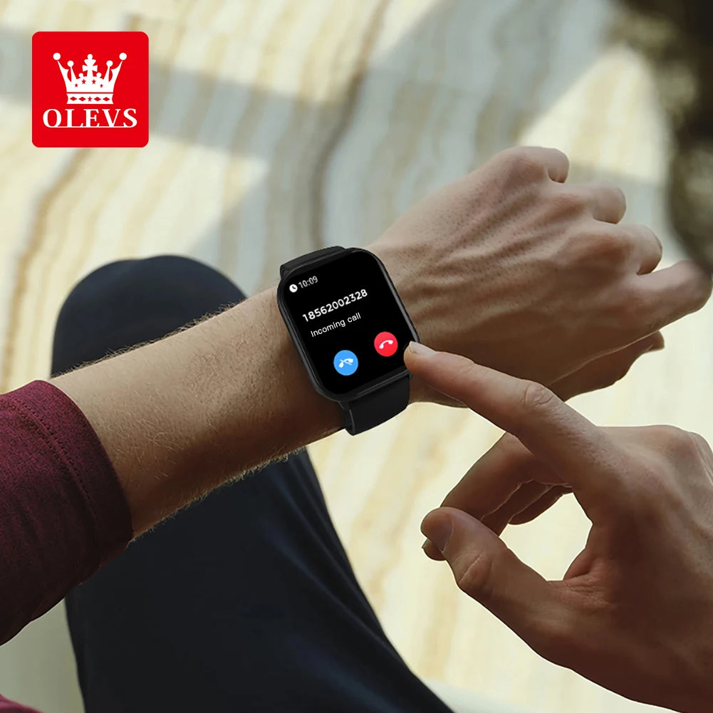Full Touch Screen Sports, Fitness, Bluetooth, Smartwatch Compatible Android iOS