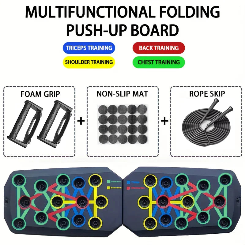 Multifunctional, Foldable, Push up Board/Bar for Chest Abdomen, Arms, Back Training