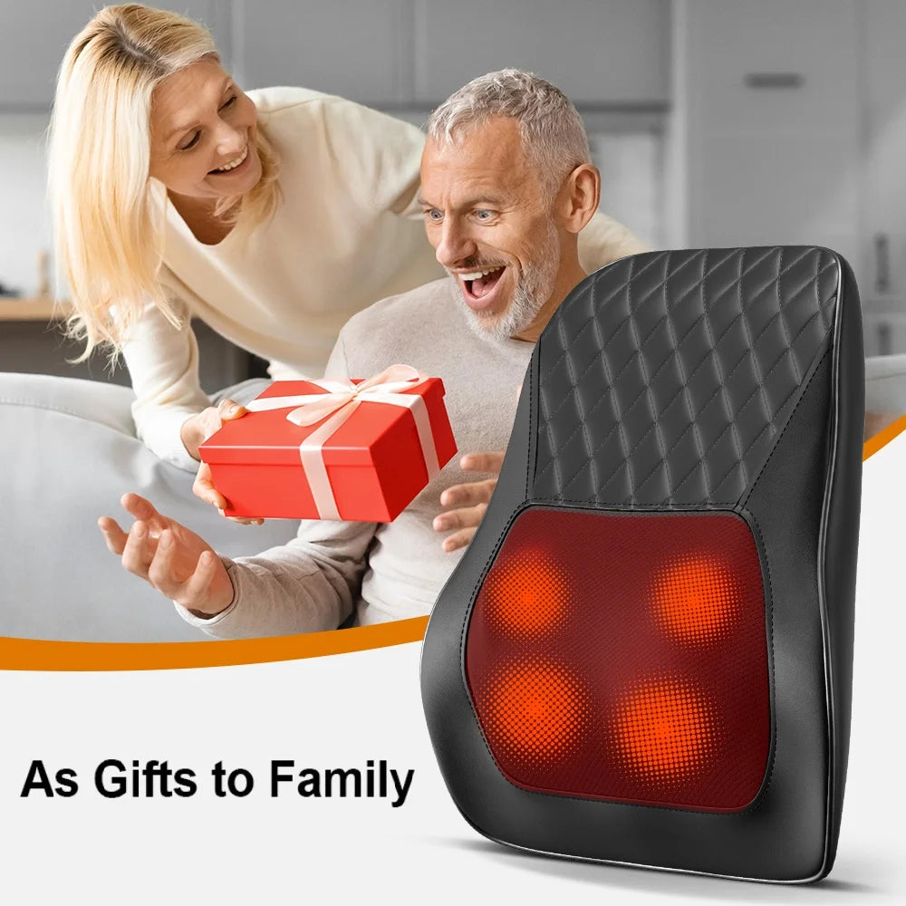 Pillow Neck Massager, 3 Speed Adjustment Vibrating Heating Massage Machine, Used To Relax Shoulder, Neck, And Back Muscle