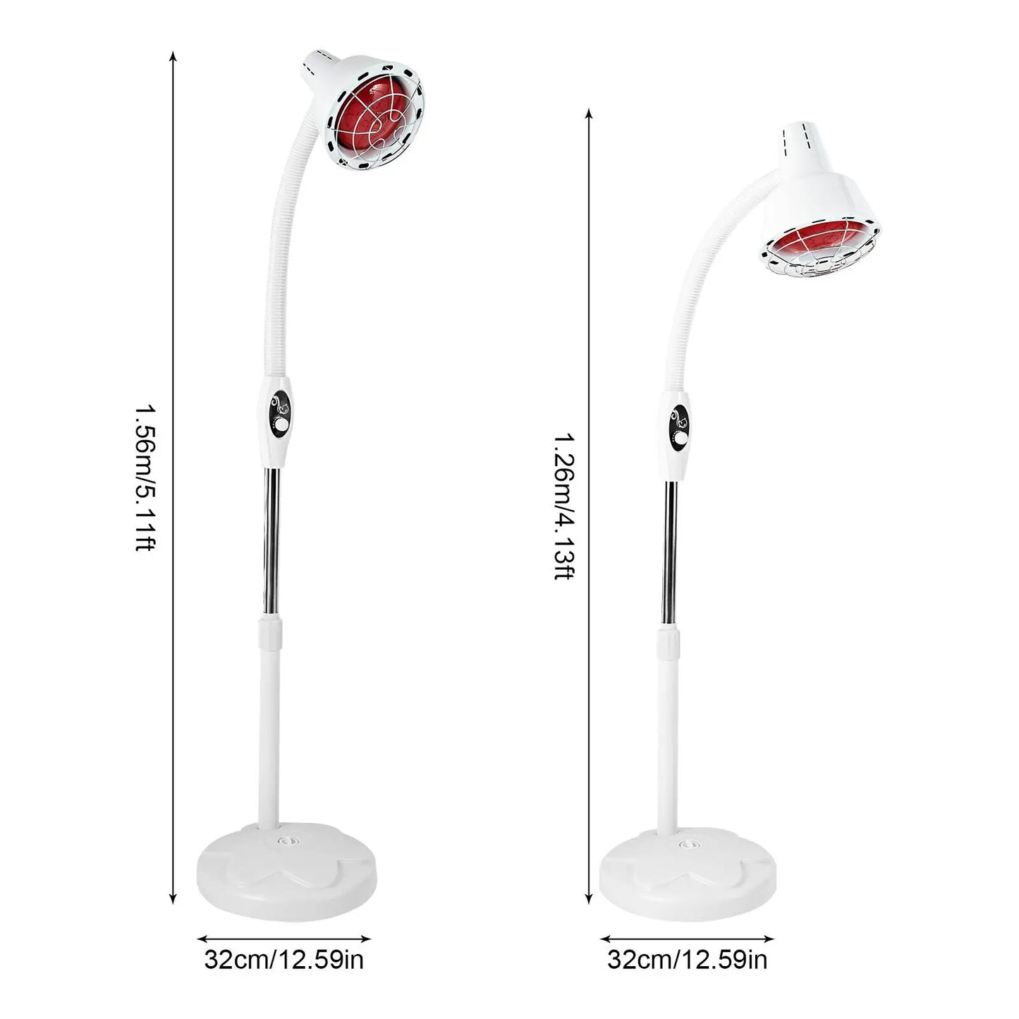 271W IR-Therapy Light Bulb, Muscle Pain Relief, Adjustable Floor Stand,Temperature Control